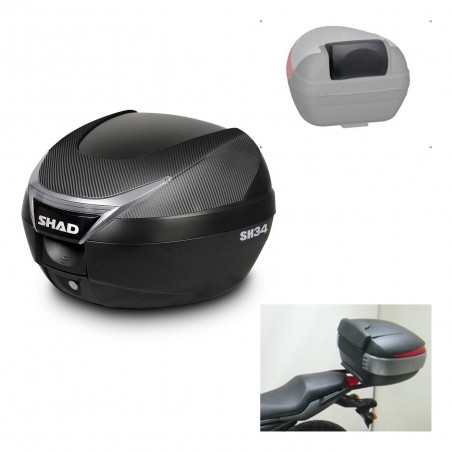 SHAD Trunk SH34 + mounting bracket backrest KIT-440532