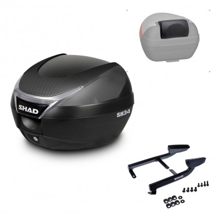 SHAD Baul SH34 + soporte montaje respaldo KIT-440536