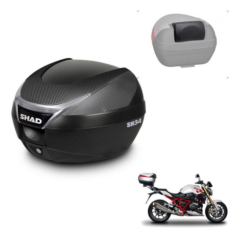 SHAD Baul SH34 + soporte montaje respaldo KIT-440552
