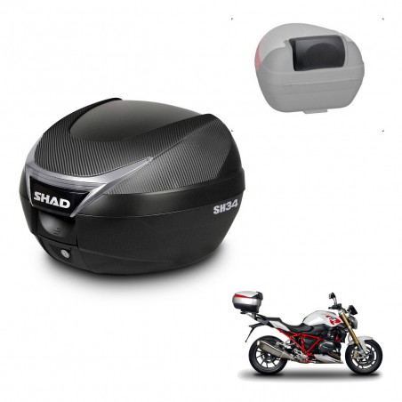 SHAD Trunk SH34 + mounting bracket backrest KIT-440552