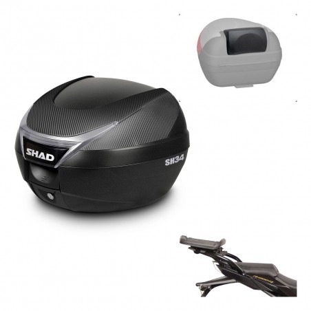 SHAD Baul SH34 + soporte montaje respaldo KIT-440556