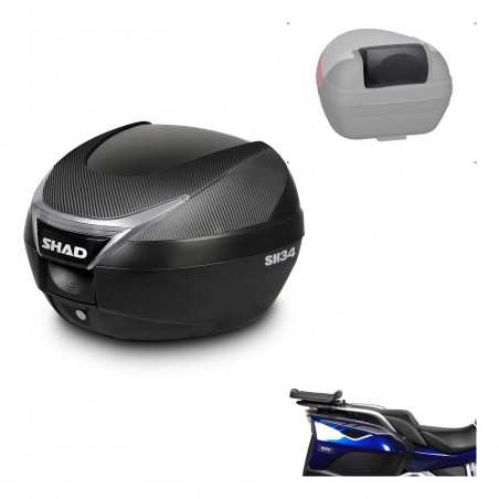 SHAD Trunk SH34 + mounting bracket backrest KIT-440560