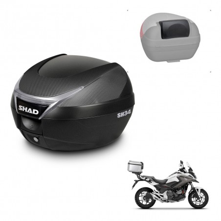 SHAD Trunk SH34 + mounting bracket backrest KIT-440612