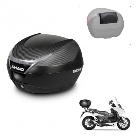 SHAD Baul SH34 + soporte montaje respaldo KIT-440624
