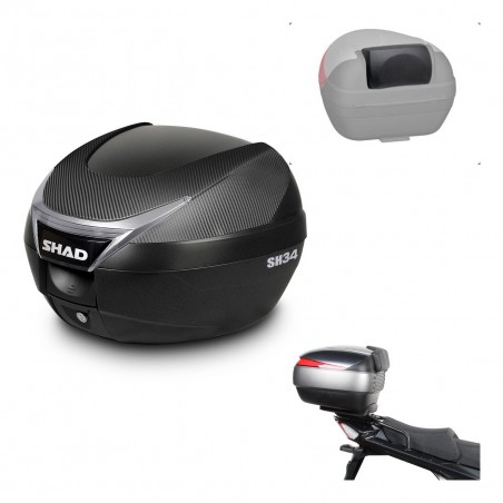 SHAD Baul SH34 + soporte montaje respaldo KIT-440636