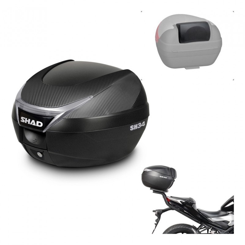 SHAD Baul SH34 + soporte montaje respaldo KIT-440644