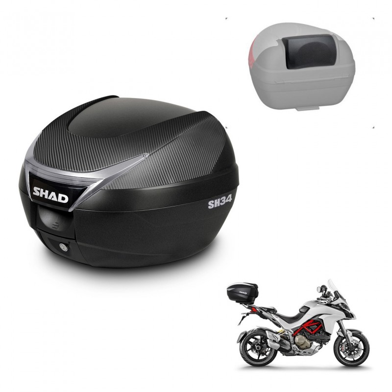 SHAD Baul SH34 + soporte montaje respaldo KIT-440656
