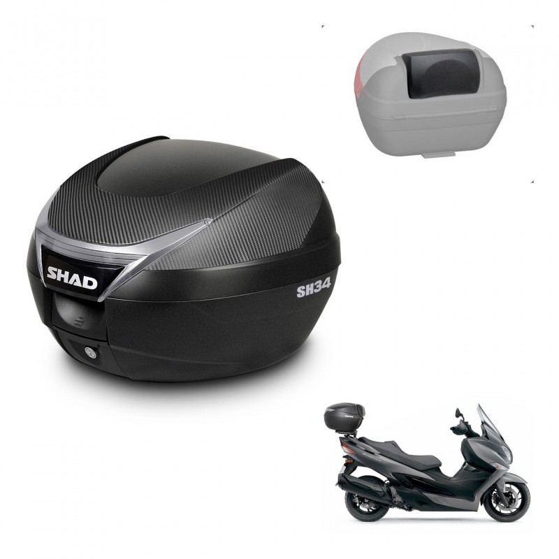 SHAD Baul SH34 + soporte montaje respaldo KIT-440688