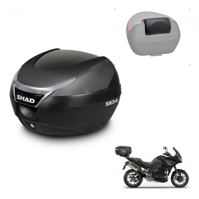 SHAD Baul SH34 + soporte montaje respaldo KIT-440704