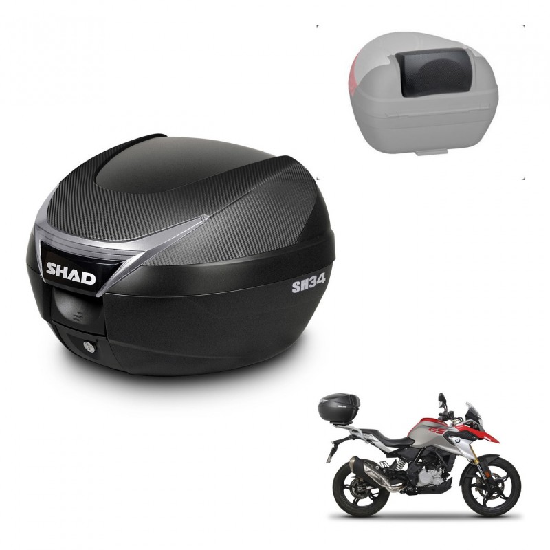 SHAD Baul SH34 + soporte montaje respaldo KIT-440716