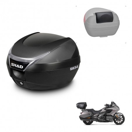 SHAD Trunk SH34 + mounting bracket backrest KIT-440728