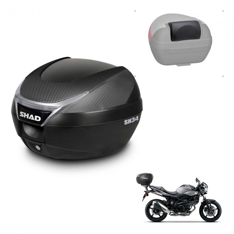 SHAD Baul SH34 + soporte montaje respaldo KIT-440740