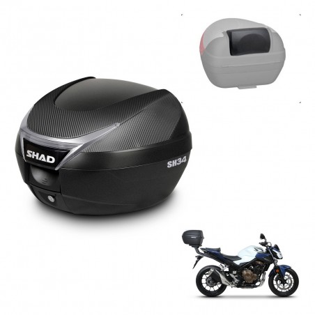 SHAD Trunk SH34 + mounting bracket backrest KIT-440756