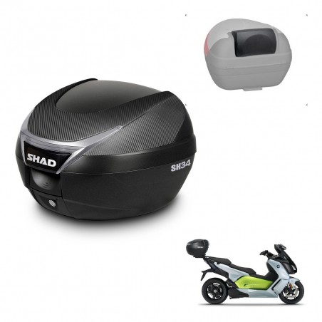 SHAD Baul SH34 + soporte montaje respaldo KIT-440760