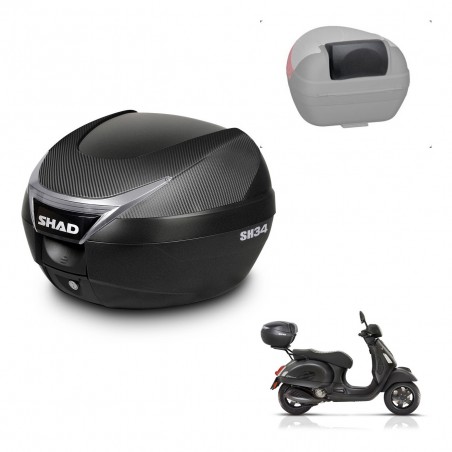 SHAD Baul SH34 + soporte montaje respaldo KIT-440816