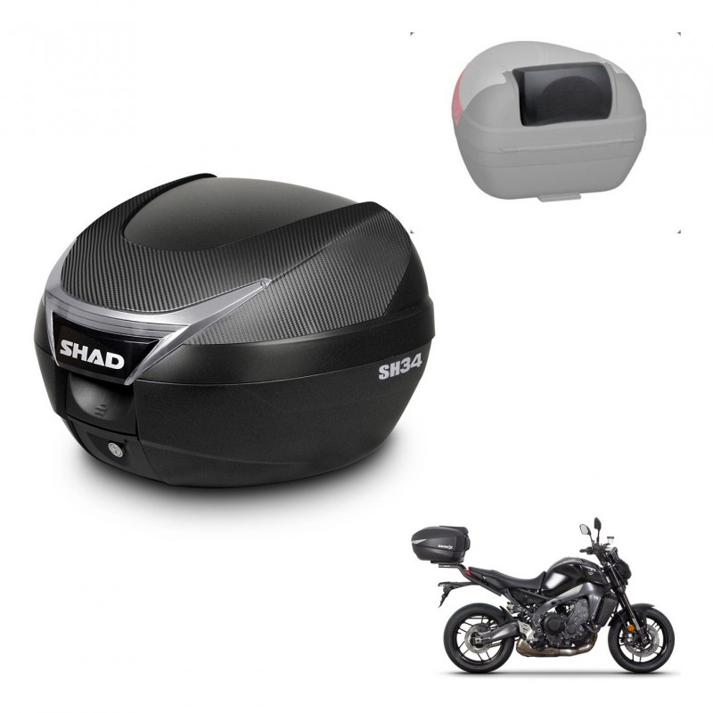 SHAD Baul SH34 + soporte montaje respaldo KIT-440892