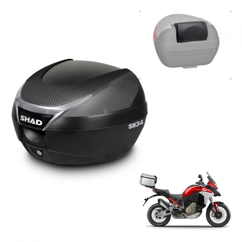 SHAD Baul SH34 + soporte montaje respaldo KIT-440904