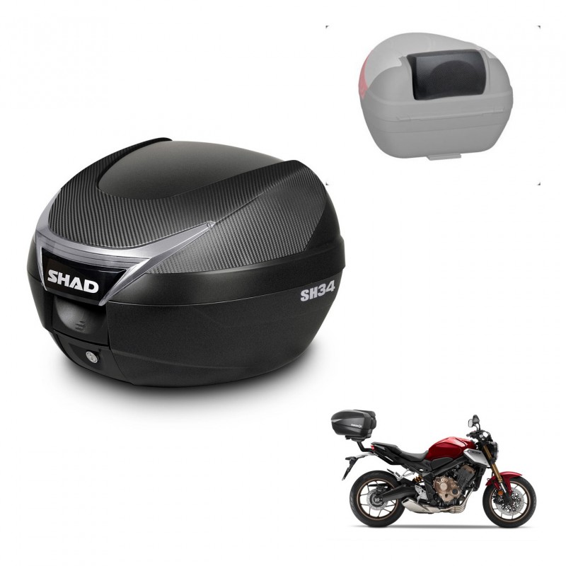 SHAD Baul SH34 + soporte montaje respaldo KIT-440908