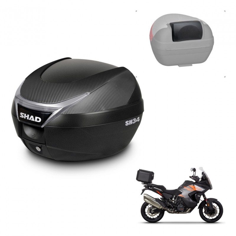SHAD Baul SH34 + soporte montaje respaldo KIT-440912