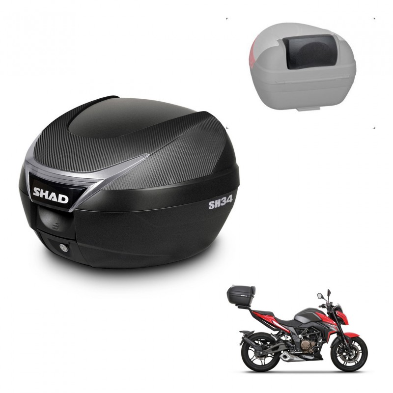 SHAD Baul SH34 + soporte montaje respaldo KIT-440924