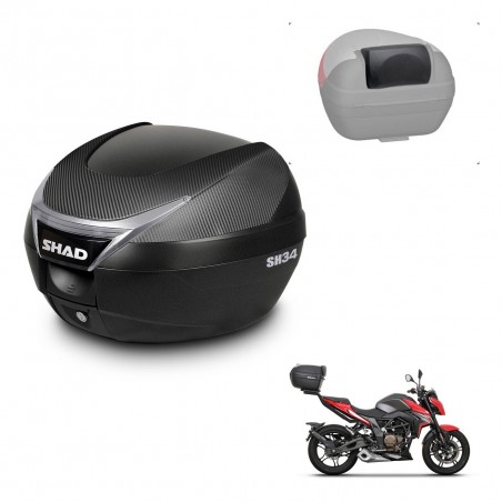 SHAD Baul SH34 + soporte montaje respaldo KIT-440924