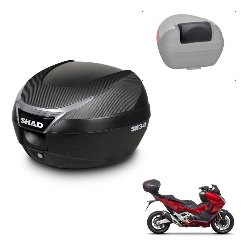 SHAD Baul SH34 + soporte montaje respaldo KIT-440928