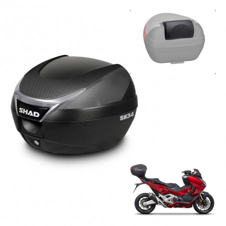 SHAD Trunk SH34 + mounting bracket backrest KIT-440928