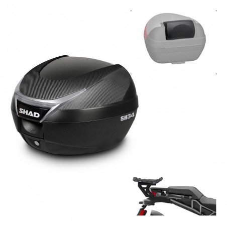 SHAD Baul SH34 + soporte montaje respaldo KIT-440932