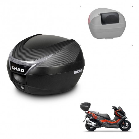 SHAD Trunk SH34 + mounting bracket backrest KIT-440944