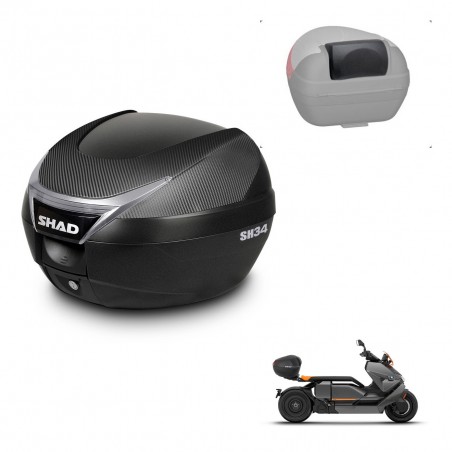 SHAD Baul SH34 + soporte montaje respaldo KIT-440972