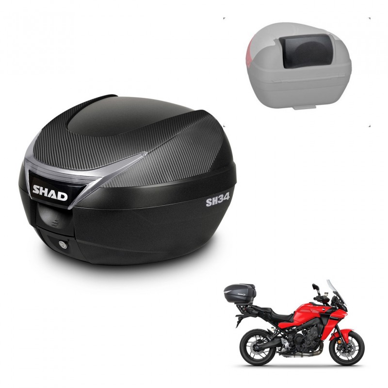 SHAD Baul SH34 + soporte montaje respaldo KIT-440976