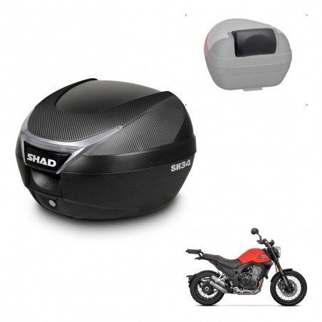 SHAD Trunk SH34 + mounting bracket backrest KIT-440980