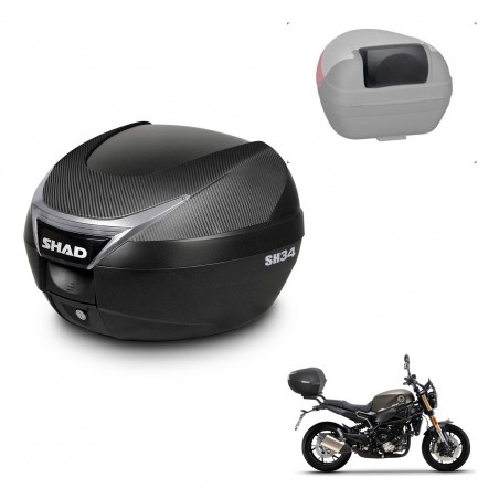 SHAD Trunk SH34 + mounting bracket backrest KIT-440988