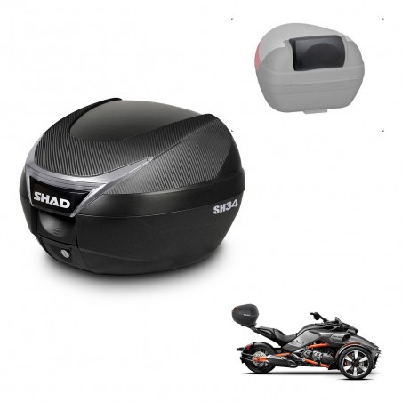 SHAD Baul SH34 + soporte montaje respaldo KIT-441000