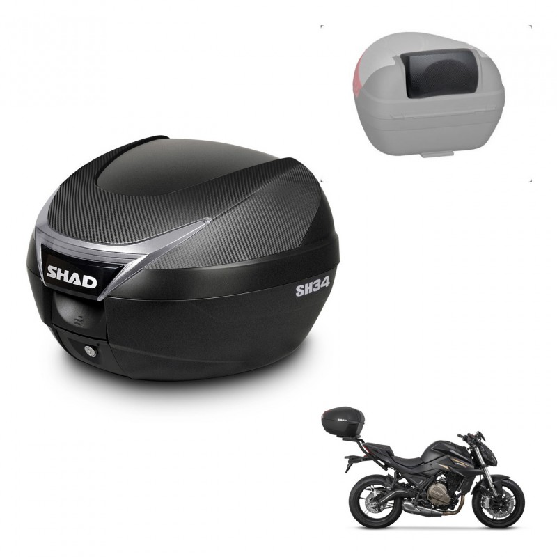 SHAD Baul SH34 + soporte montaje respaldo KIT-441008