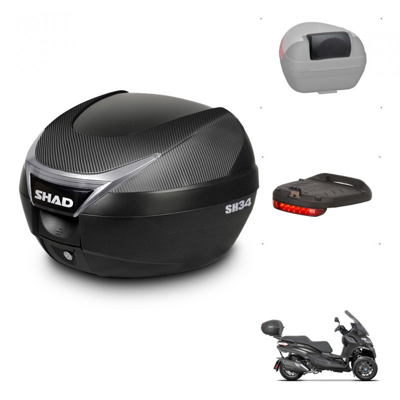 SHAD Baul SH34 + soporte montaje accesorios KIT-441029
