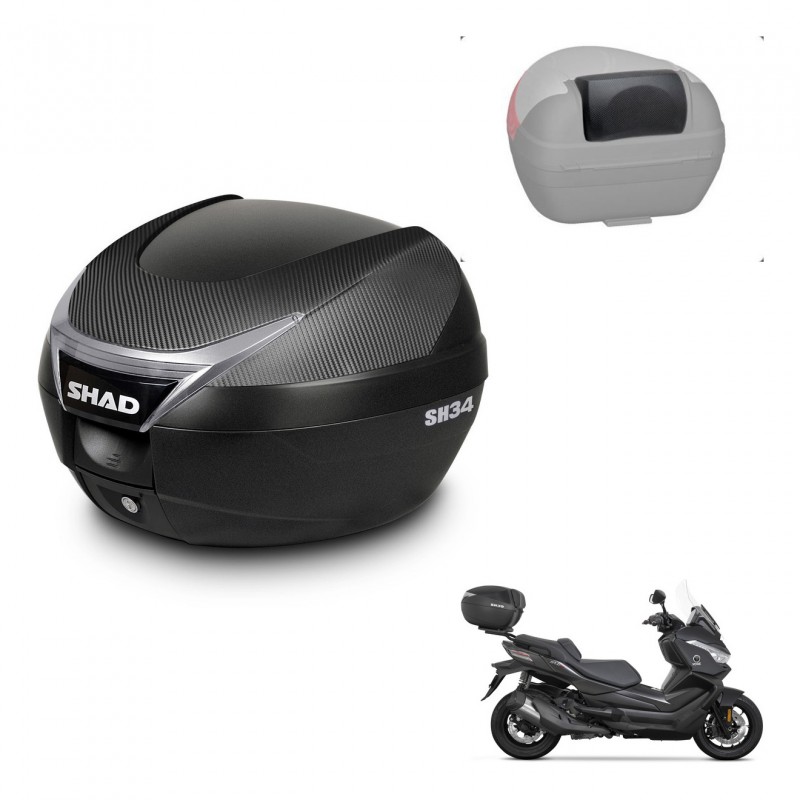 SHAD Baul SH34 + soporte montaje respaldo KIT-441032