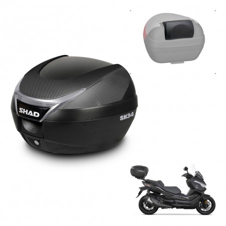 SHAD Trunk SH34 + mounting bracket backrest KIT-441032