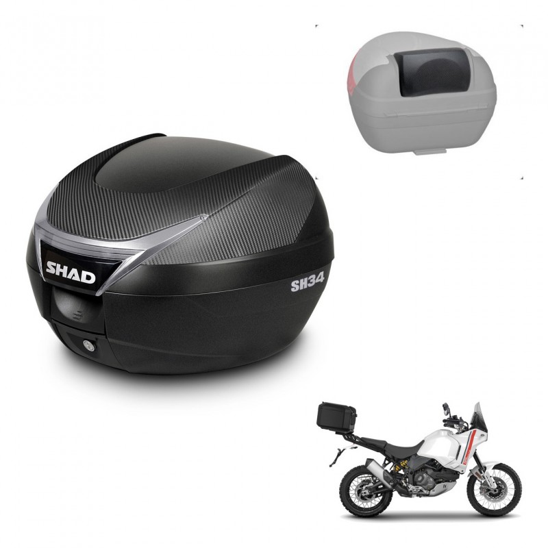 SHAD Baul SH34 + soporte montaje respaldo KIT-441048