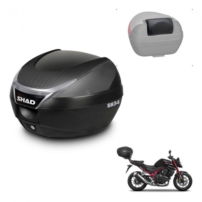 SHAD Baul SH34 + soporte montaje respaldo KIT-441052