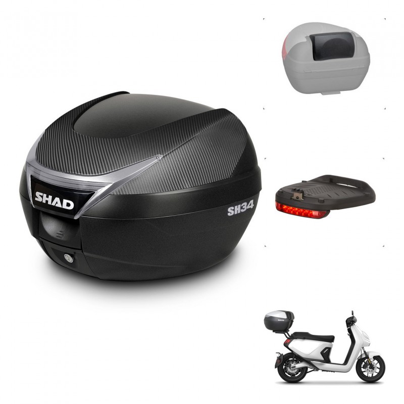 SHAD Baul SH34 + soporte montaje accesorios KIT-441069
