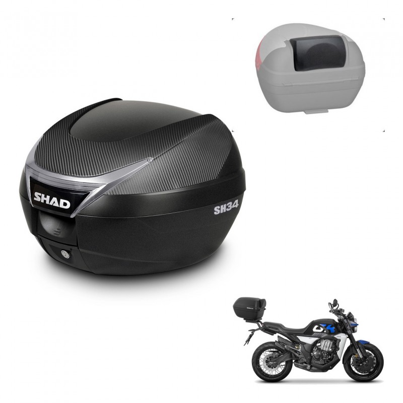 SHAD Baul SH34 + soporte montaje respaldo KIT-441084