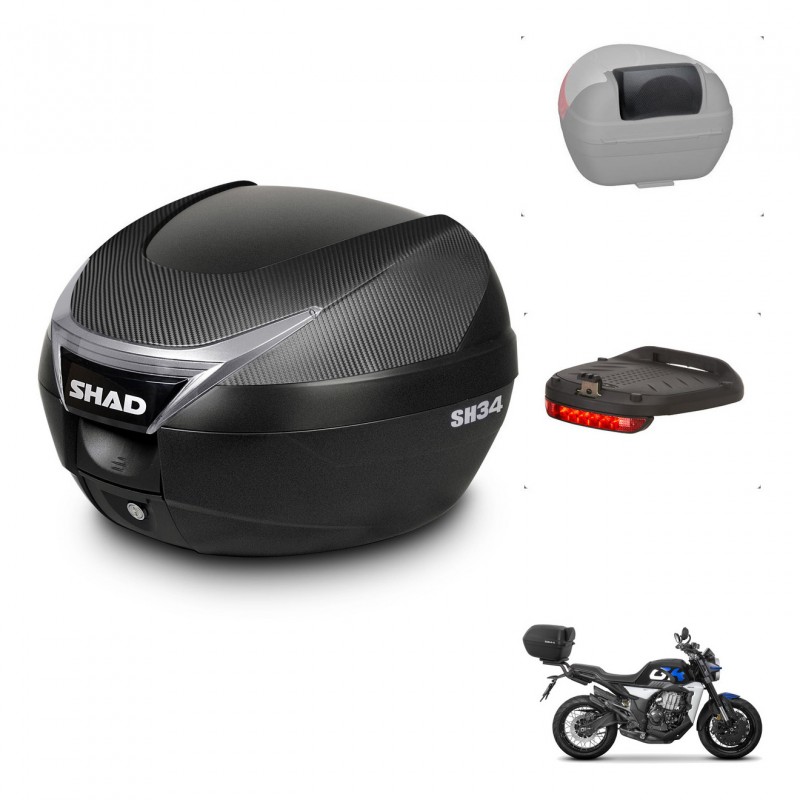 SHAD Baul SH34 + soporte montaje accesorios KIT-441085