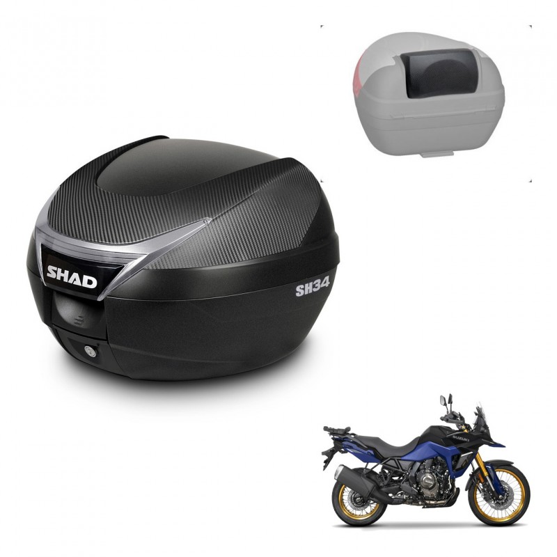 SHAD Baul SH34 + soporte montaje respaldo KIT-441088