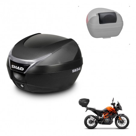 SHAD Trunk SH34 + mounting bracket backrest KIT-441108