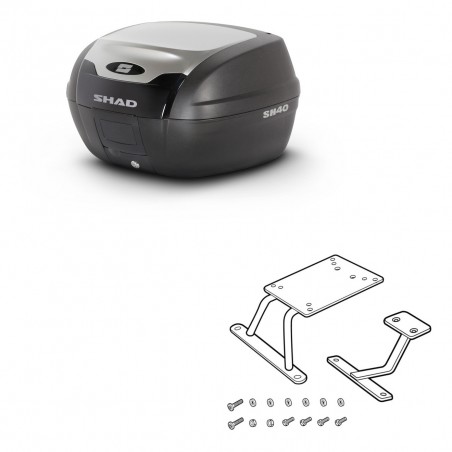 SHAD Baul SH40 ALU + soporte montaje KIT-441173