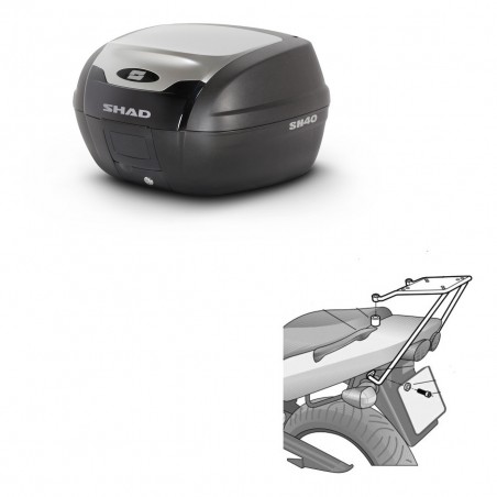 SHAD Baul SH40 ALU + soporte montaje KIT-441282