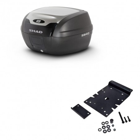 SHAD SH40 ALU trunk + mounting bracket KIT-441309