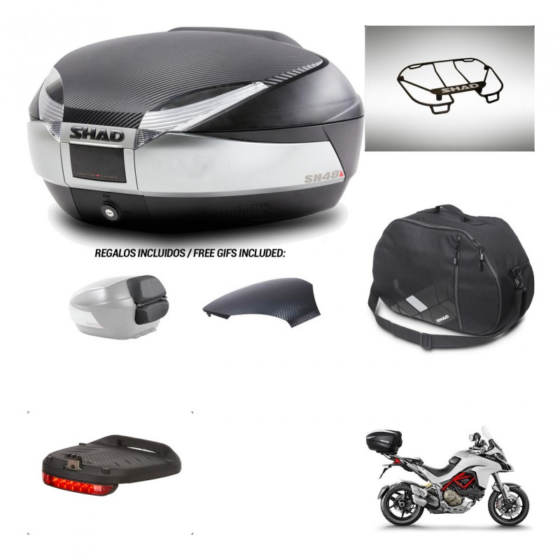 SHAD Baul SH48 tapa respaldo + soporte montaje accesorios KIT-442549