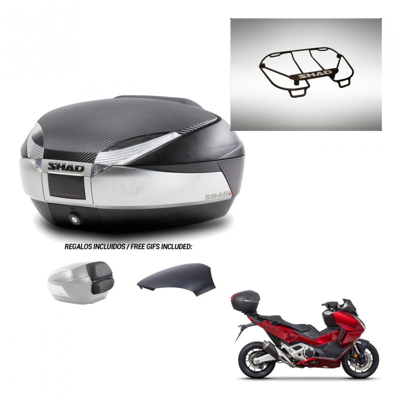 SHAD Baul SH48 tapa respaldo + soporte montaje parrilla superior KIT-442562